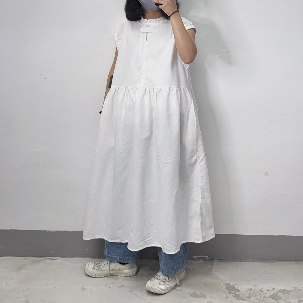 【SALE】日系橡筋邊背心ops|黑 杏