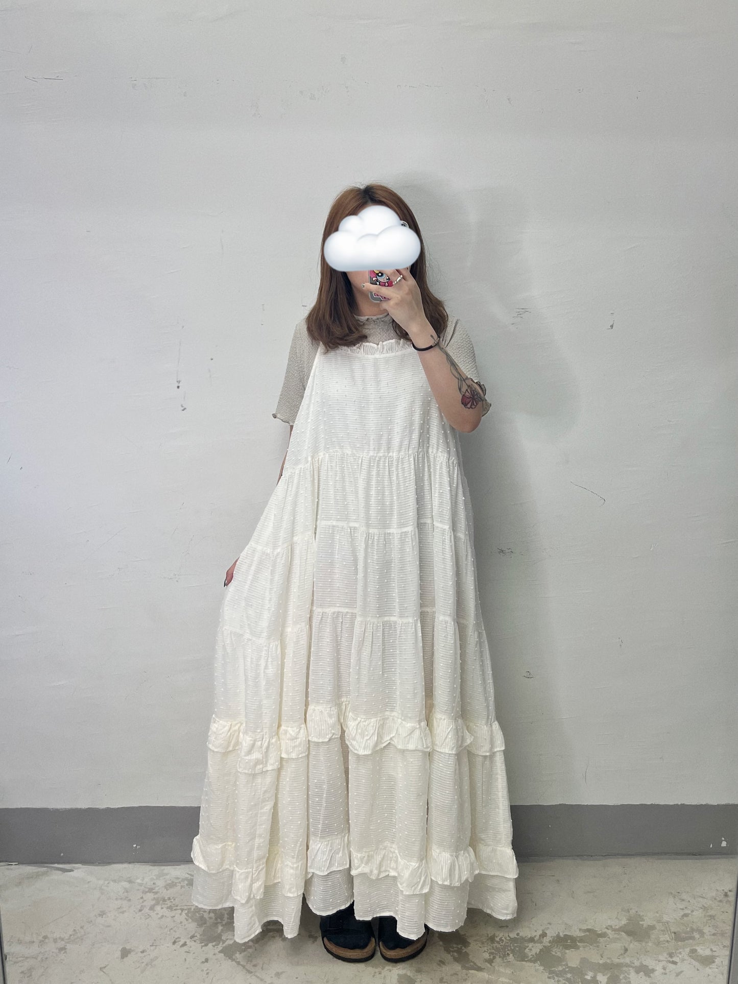 【SALE】點點暗紋吊帶ops