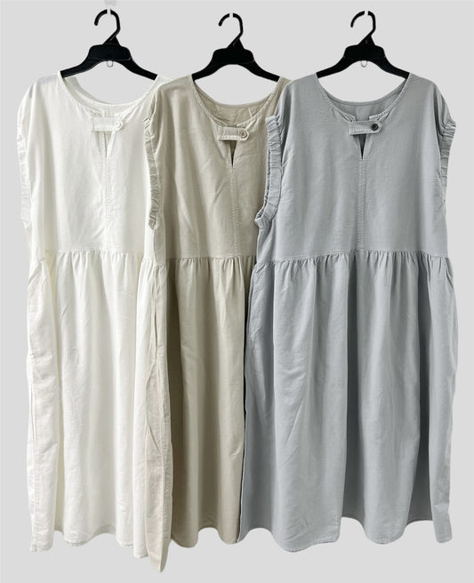 【SALE】日系橡筋邊背心ops|黑 杏
