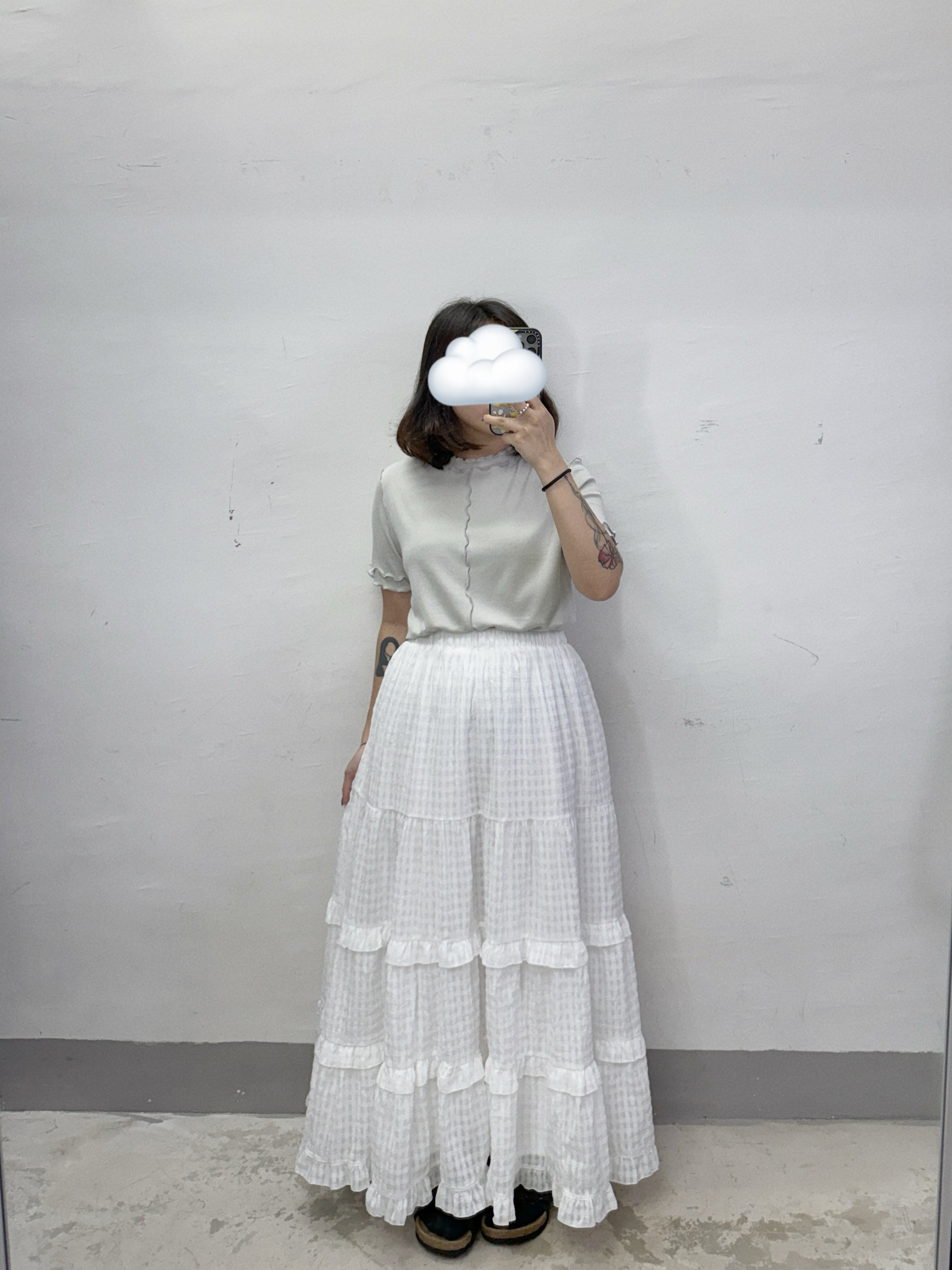 【SALE】撞色木耳邊打底上衣丨6 col