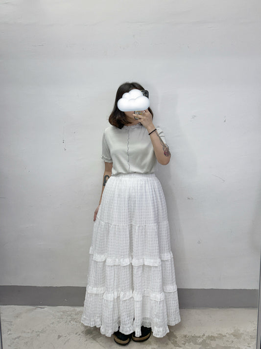 【SALE】撞色木耳邊打底上衣丨6 col
