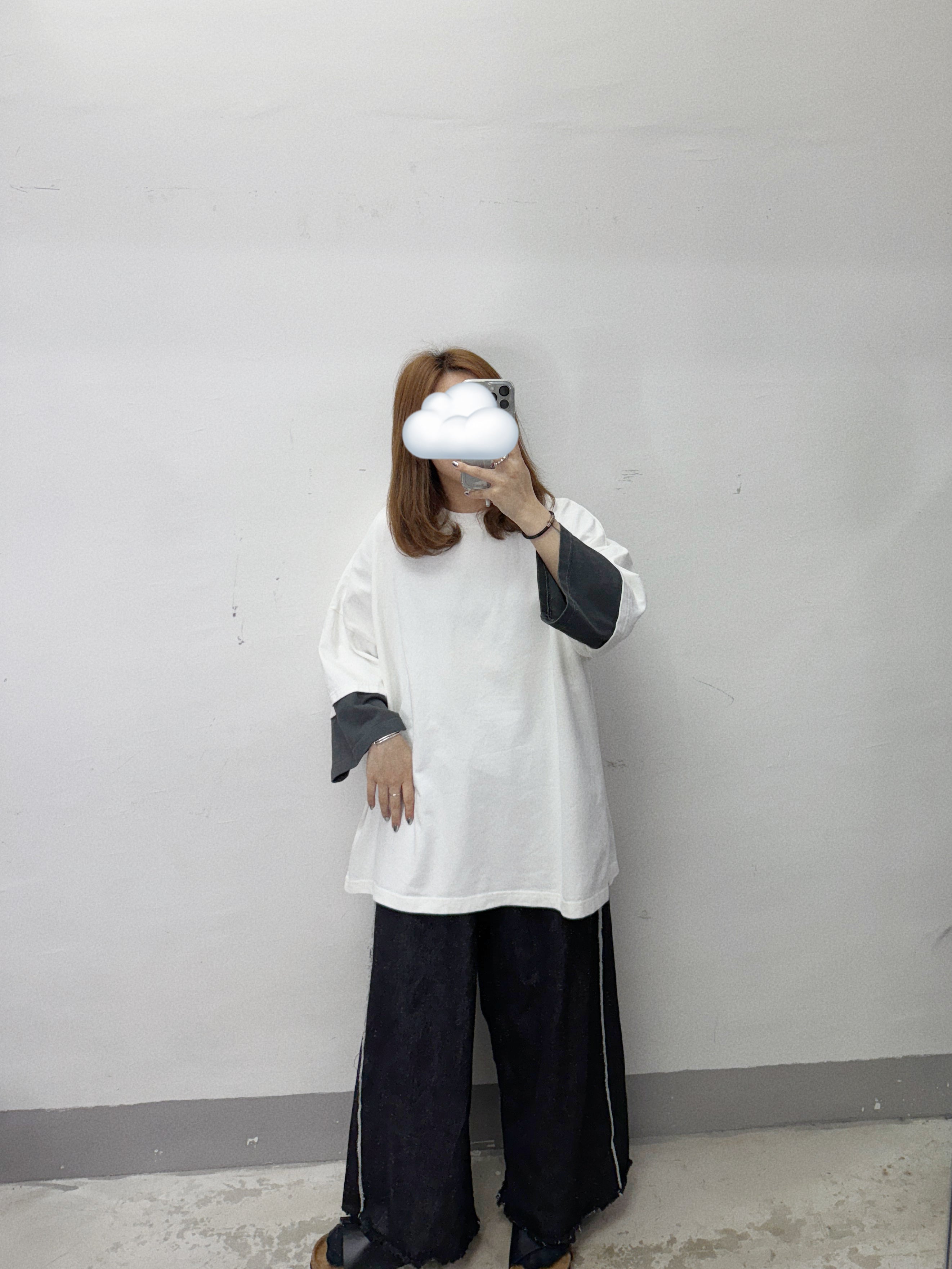 【SALE】拼色袖口top