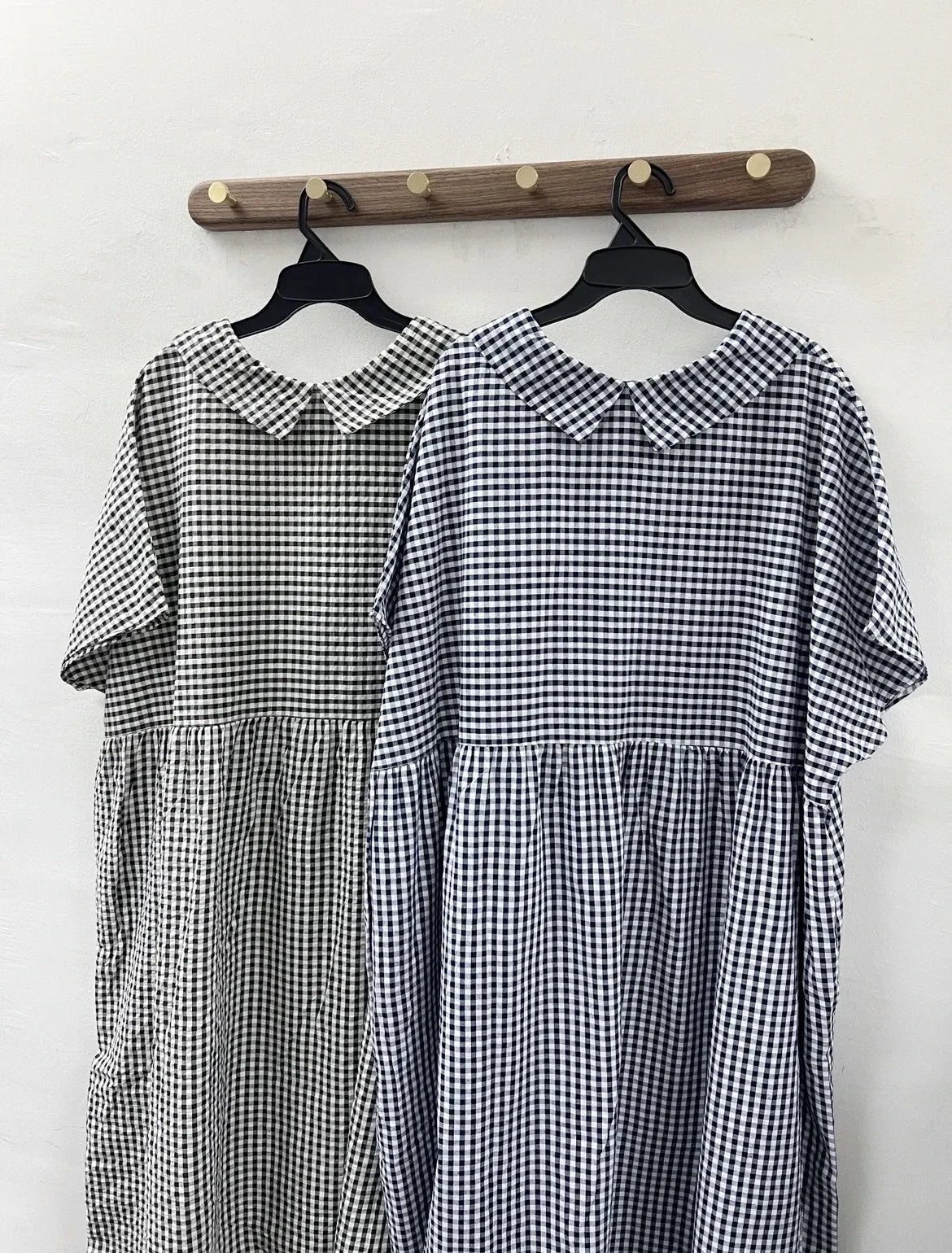 【SALE】娃娃領2-way格子ops|2 col