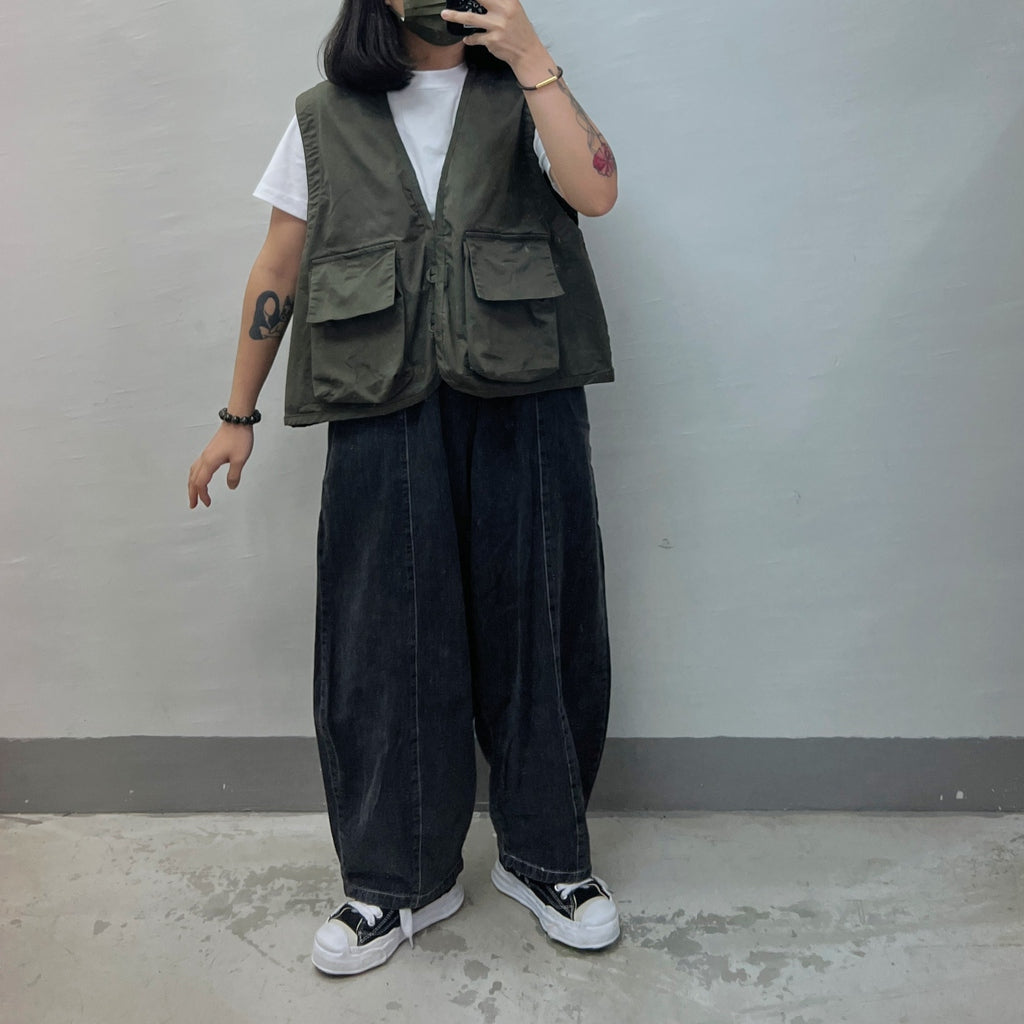 【SALE】worker vest|藍 黃