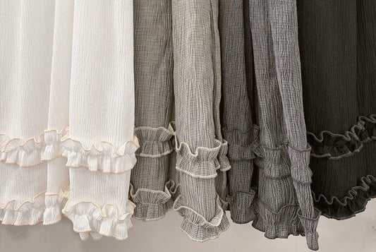 【新品優惠】暗紋ruffle邊吊帶ops丨4 col