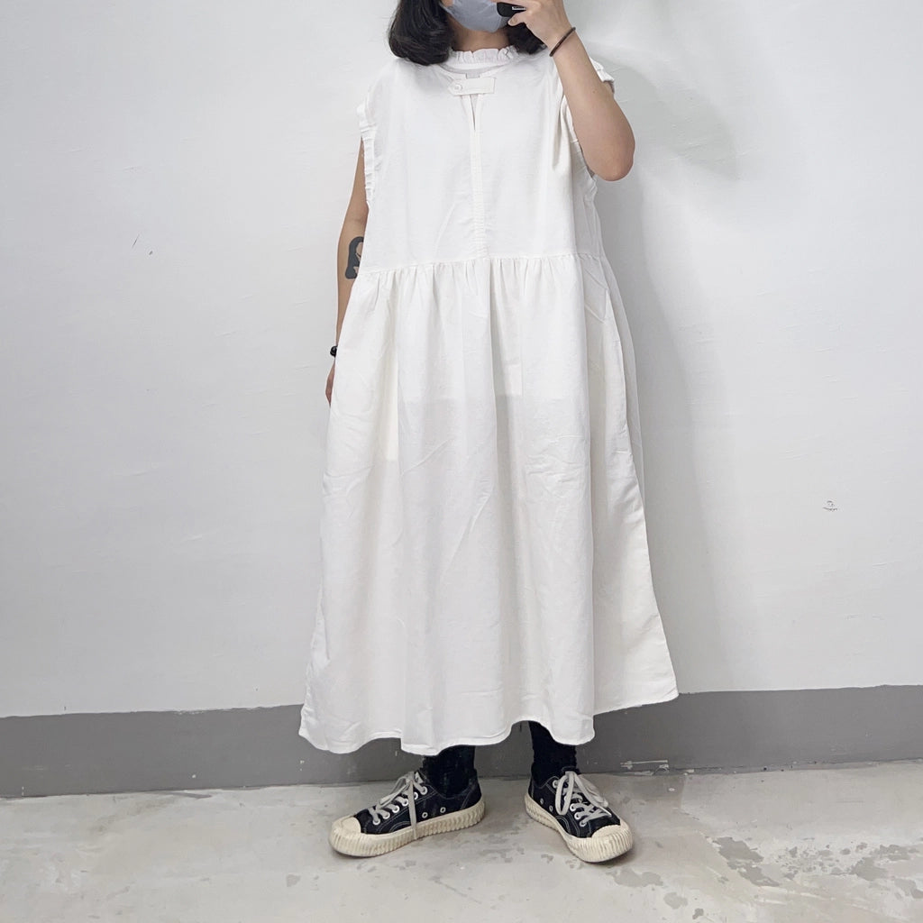 【SALE】日系橡筋邊背心ops|黑 杏