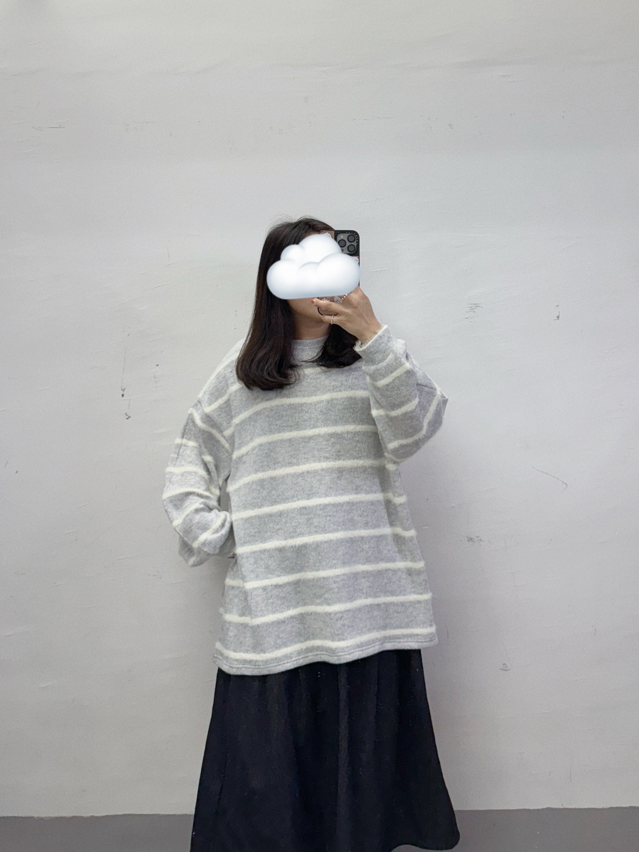 【SALE】針織條紋上衣丨藍