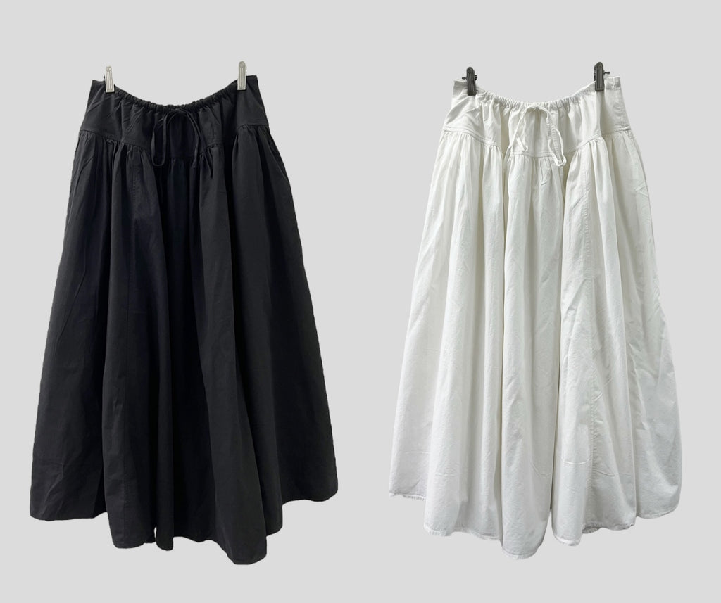 【SALE】束繩半身傘裙|牛仔色 深藍