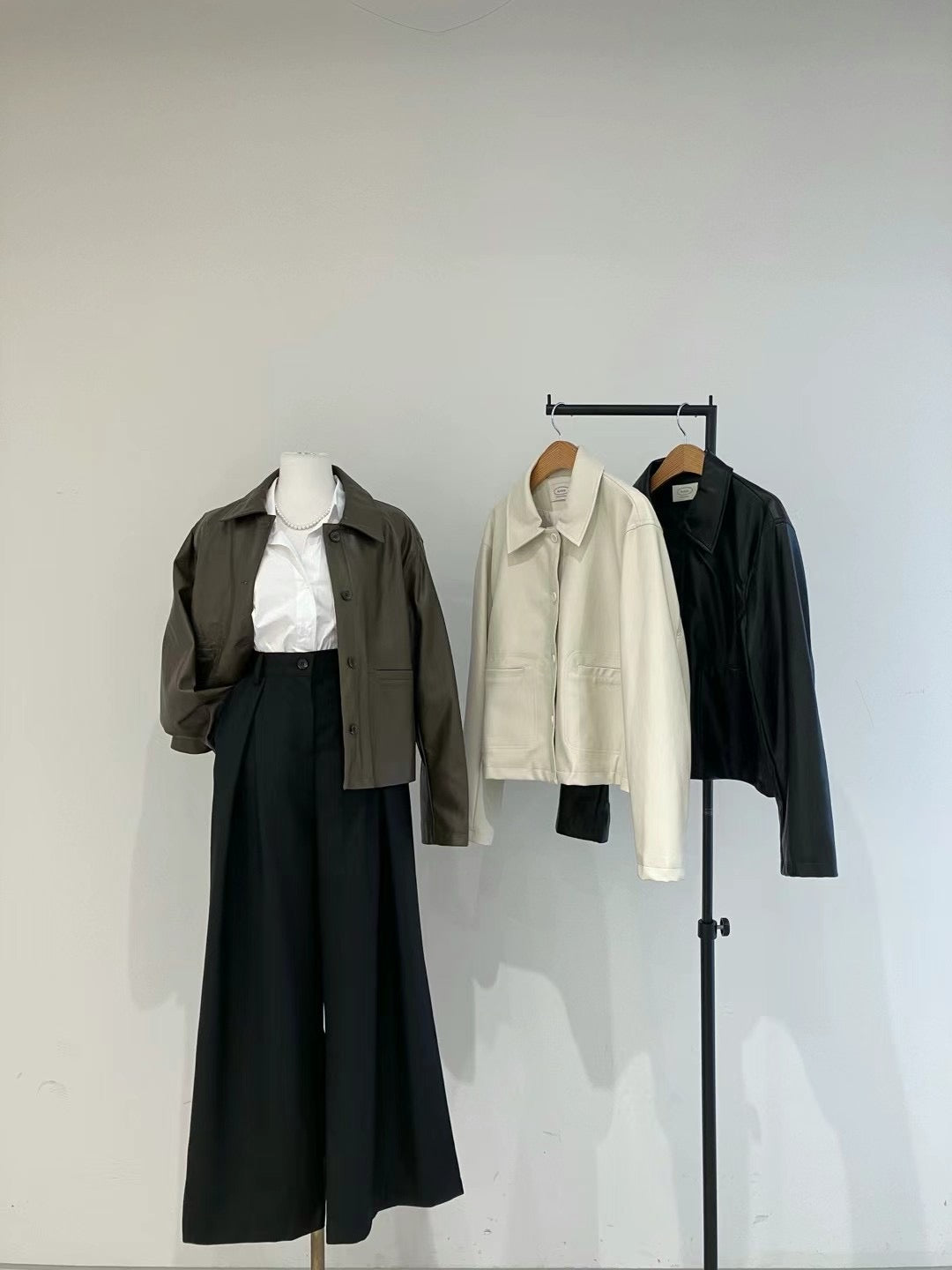 【SALE】PU皮外套|黑