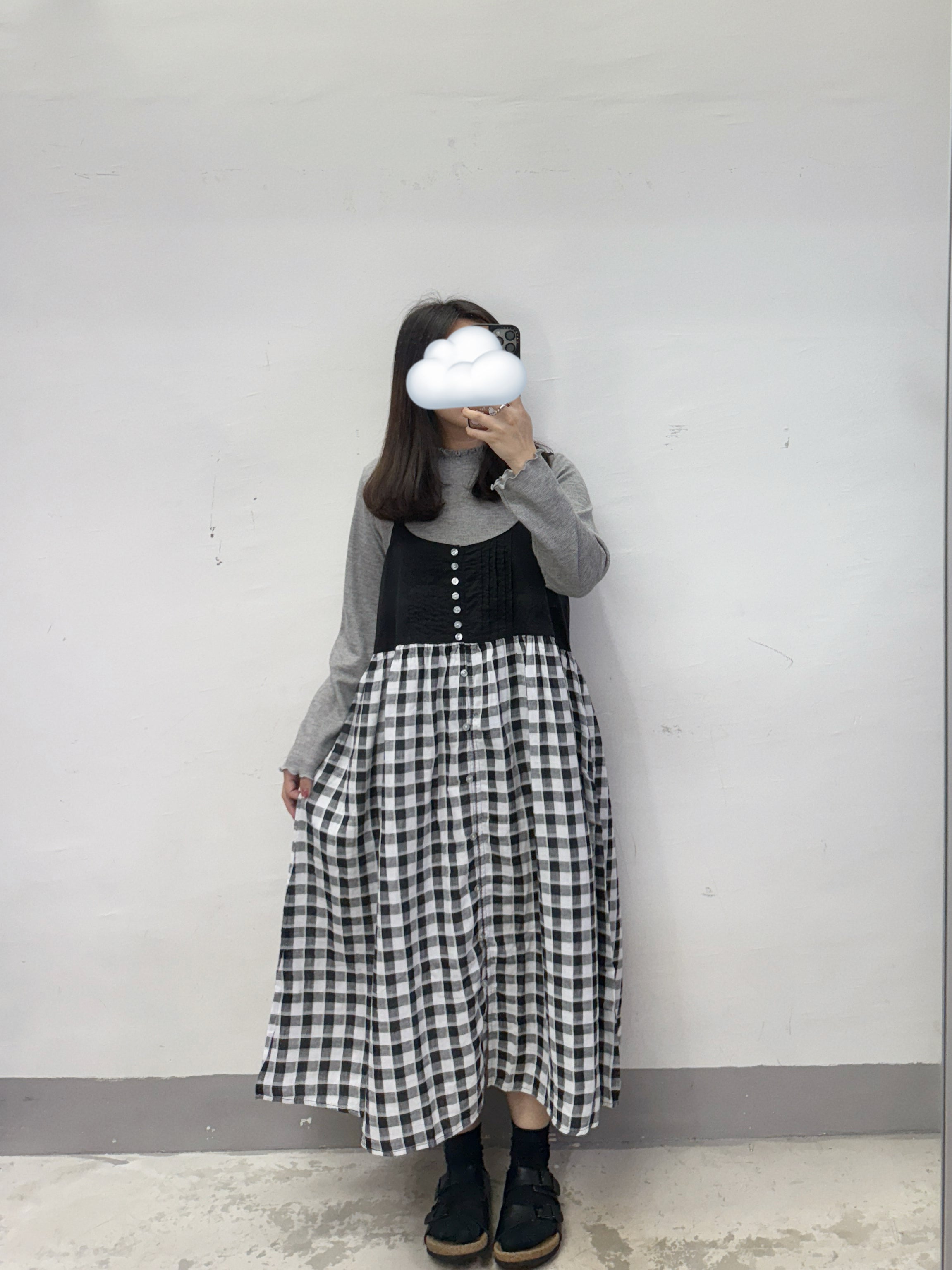 【SALE】下擺ruffle邊basic top丨啡