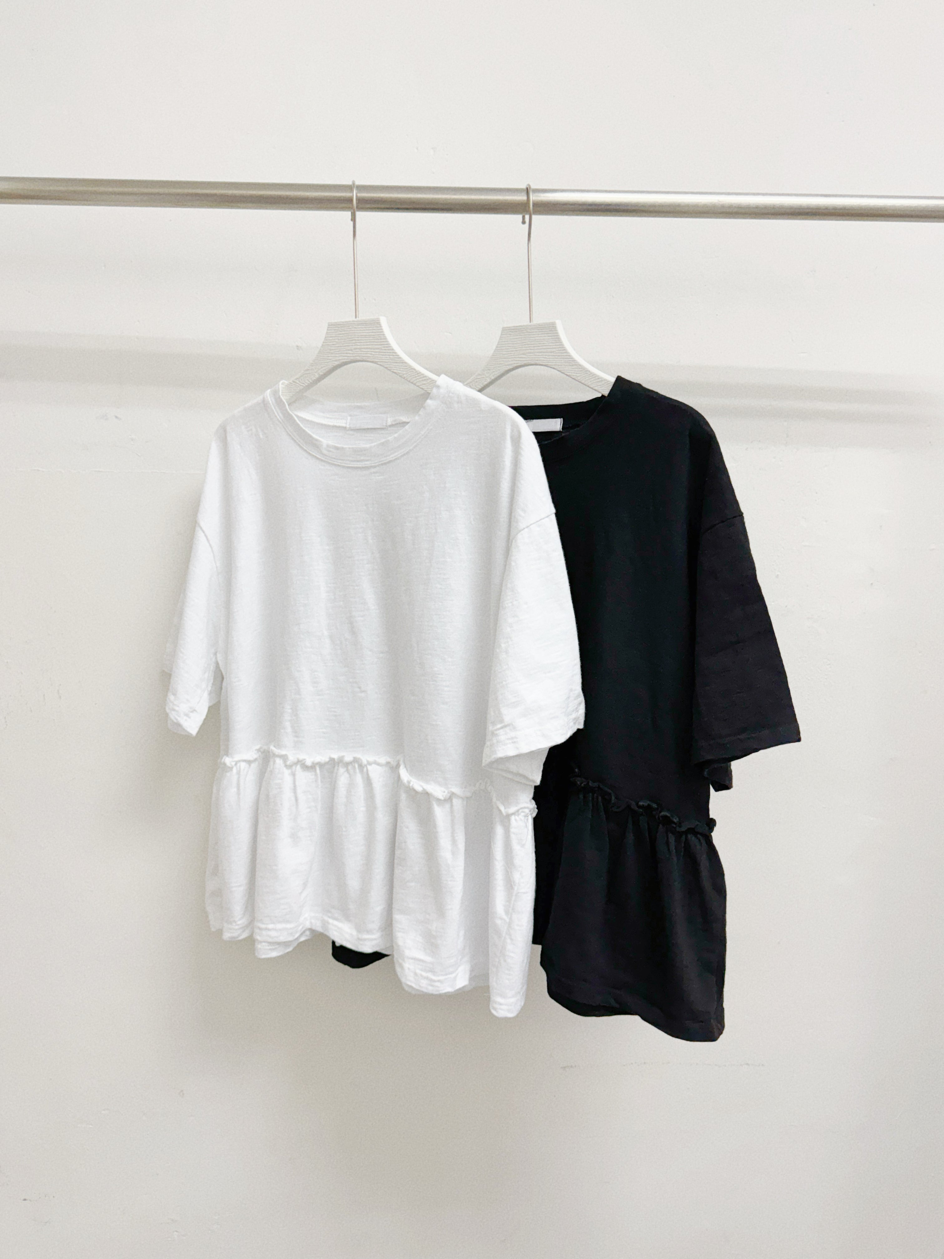 【新品優惠】ruffle邊傘型上衣丨2 col
