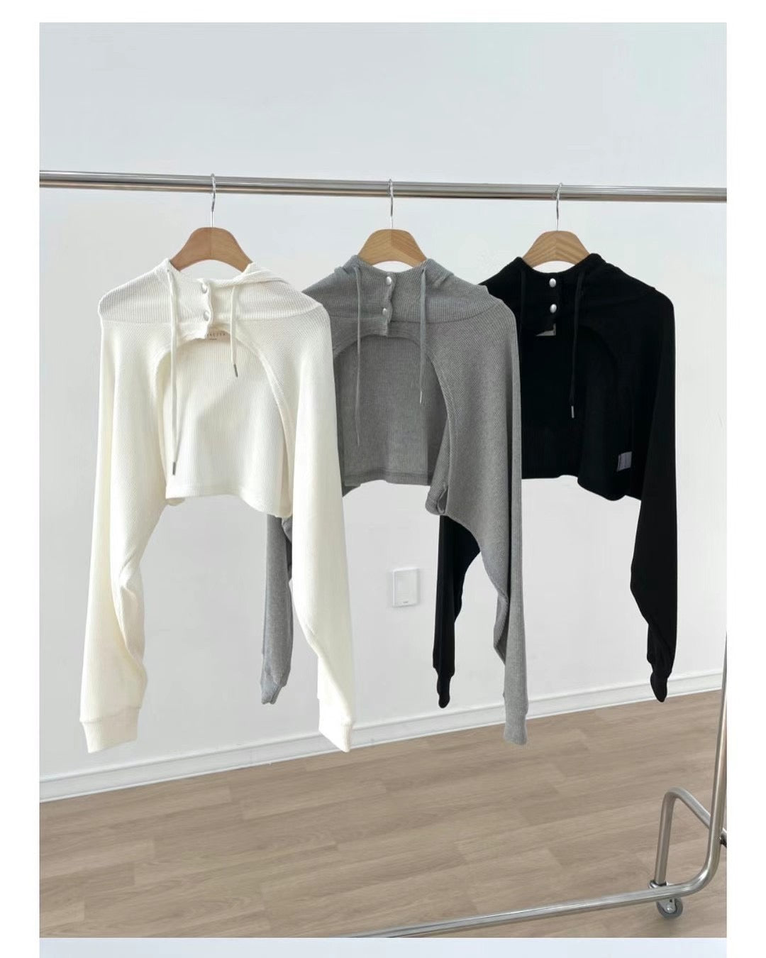【SALE】waffle有帽外襯|白