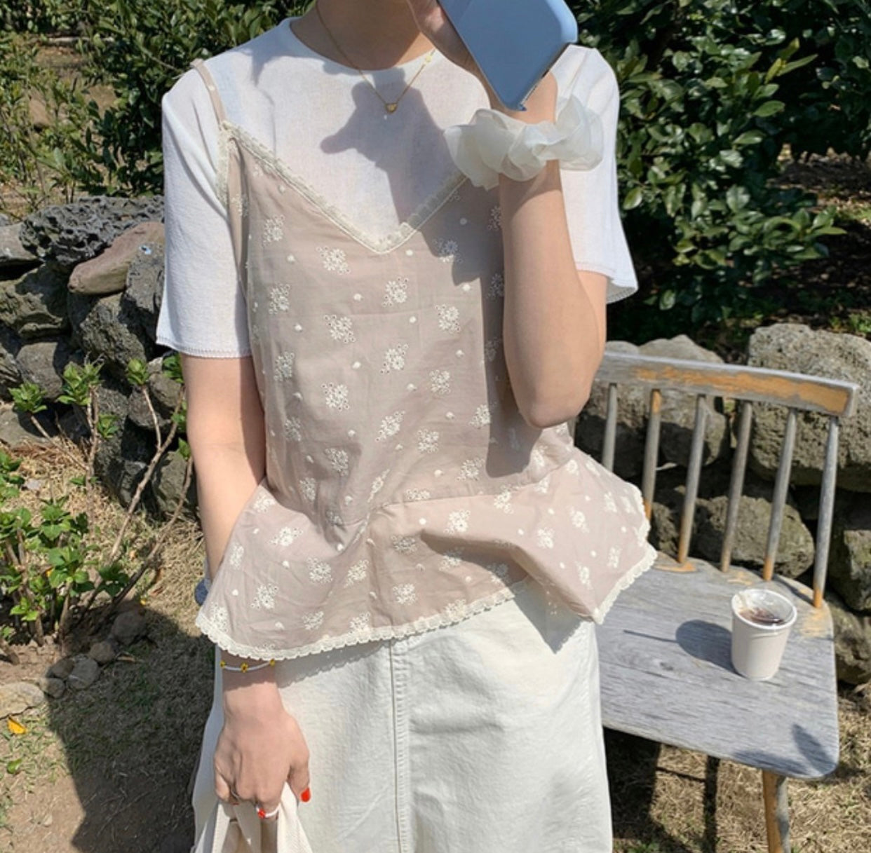 【SALE】刺繡通花外搭|杏