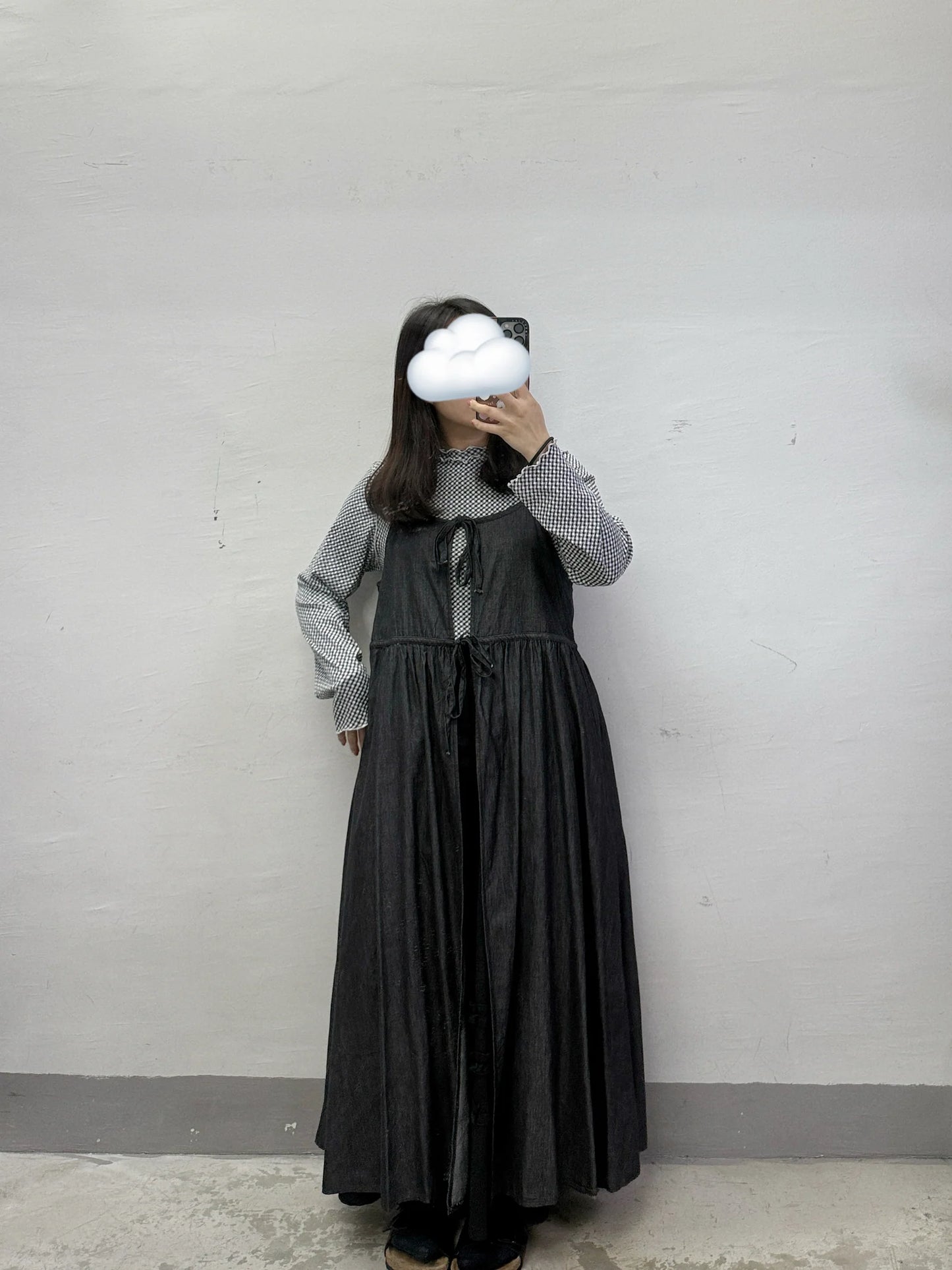 牛仔布綁帶ops外搭丨2 col