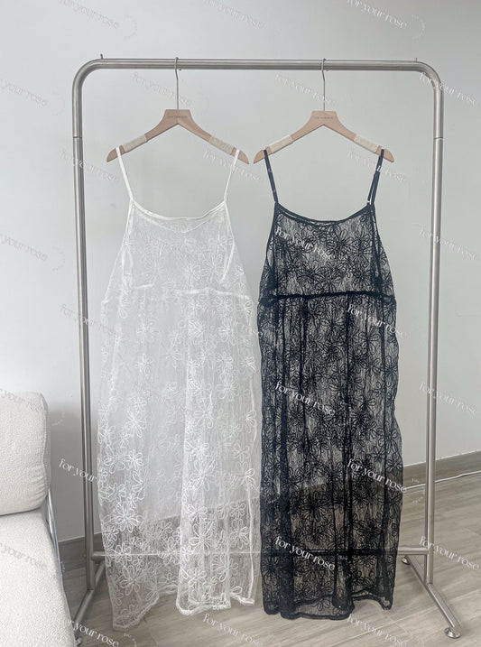 閃閃花刺繡透紗外搭ops丨2 col