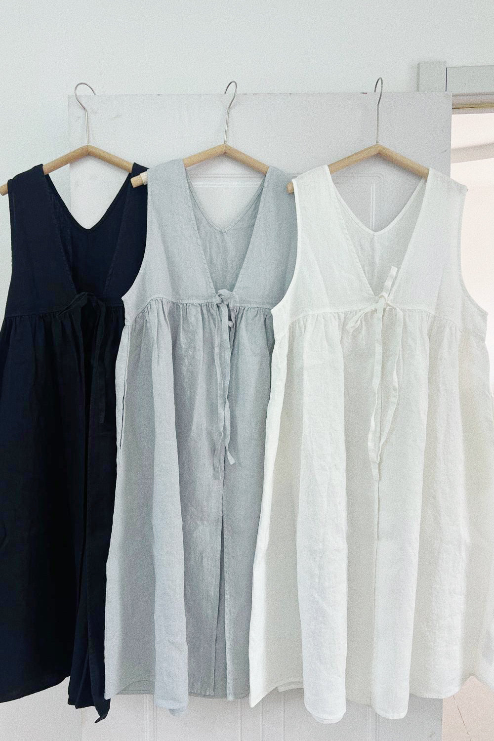 【SALE】v領麻料ops外搭|白