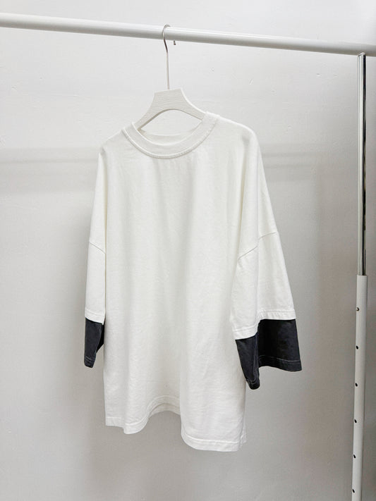 【SALE】拼色袖口top