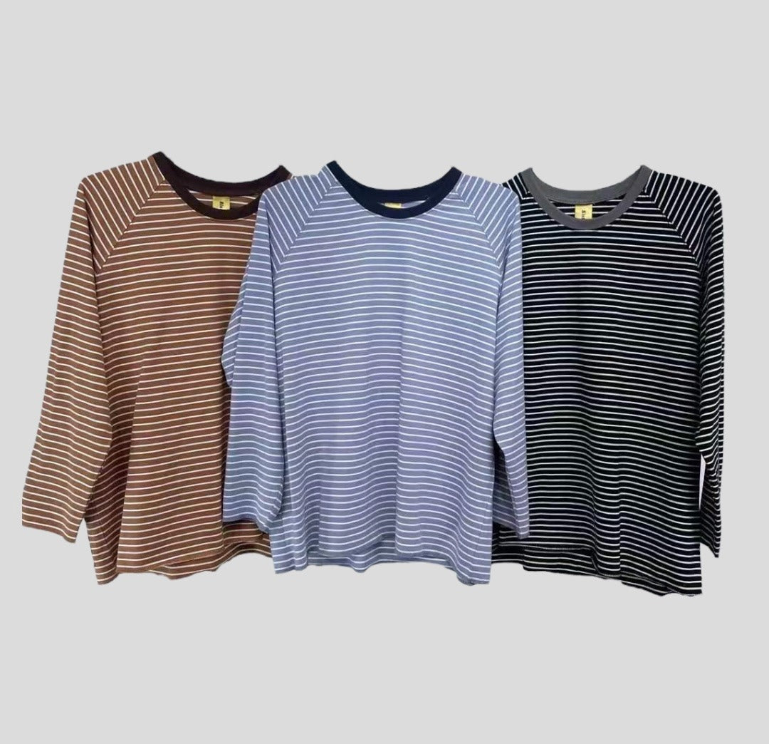 【SALE】補紋條子top|3 col