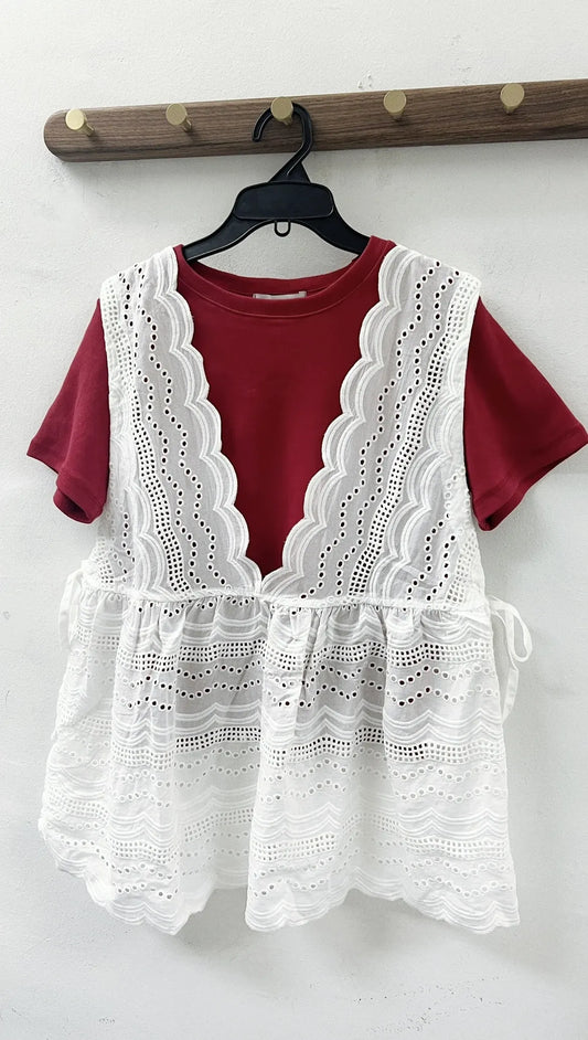 兩側綁帶通花外搭