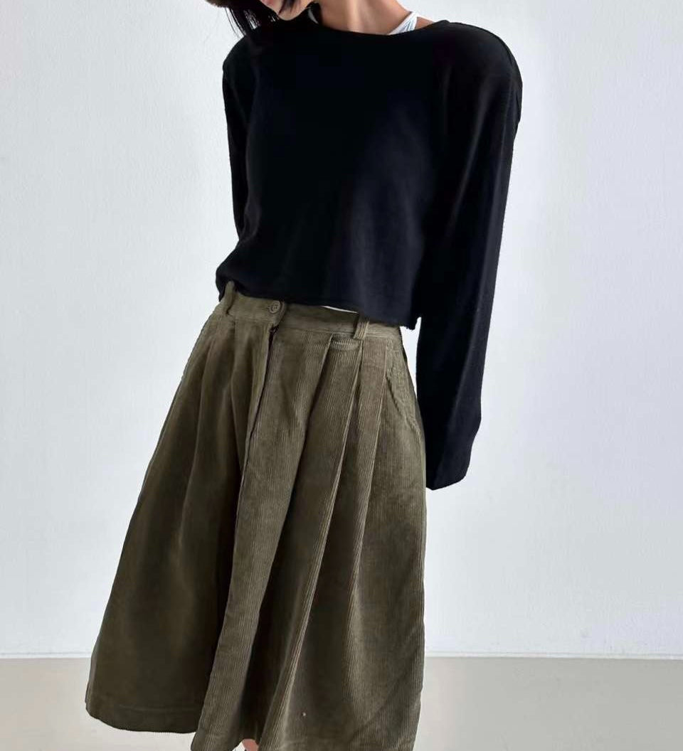 【SALE】2-way針織ribbion top |米白