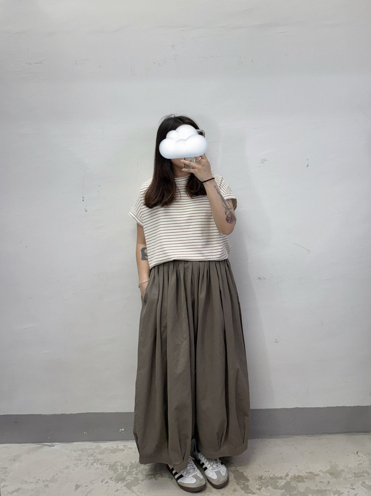 【SALE】翼袖間紋上衣丨白
