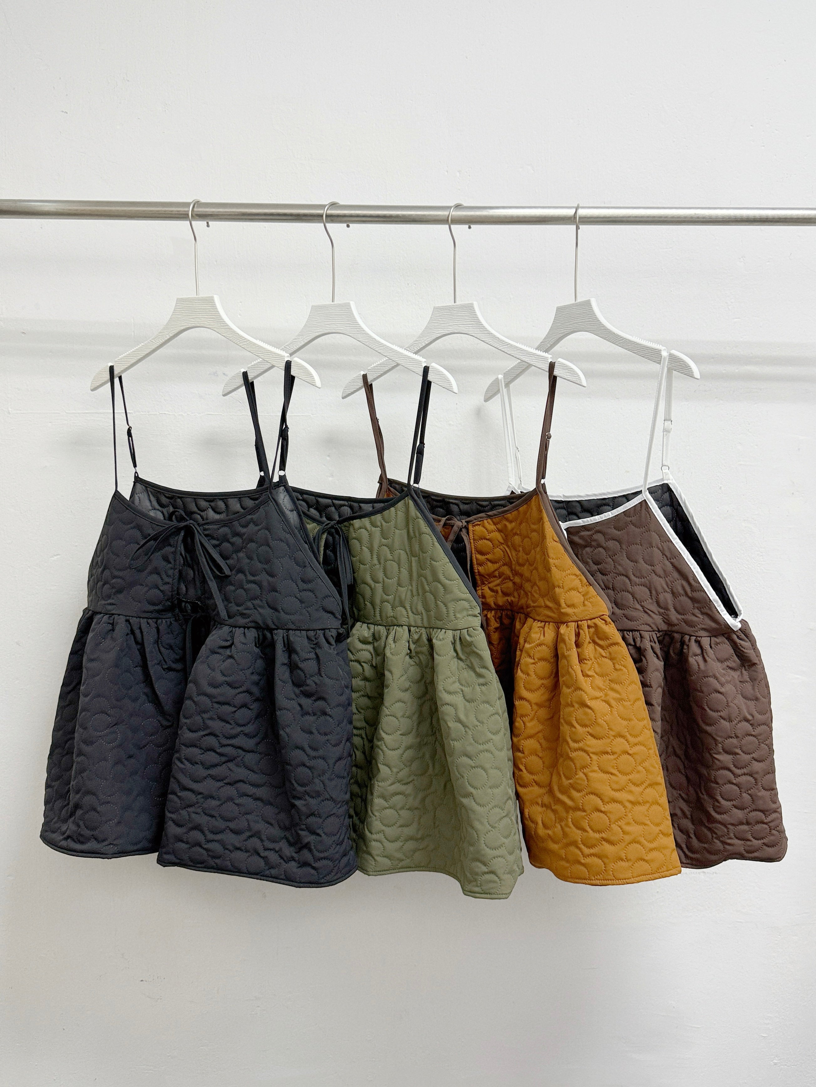【SALE】花花紋綁帶外搭丨黑