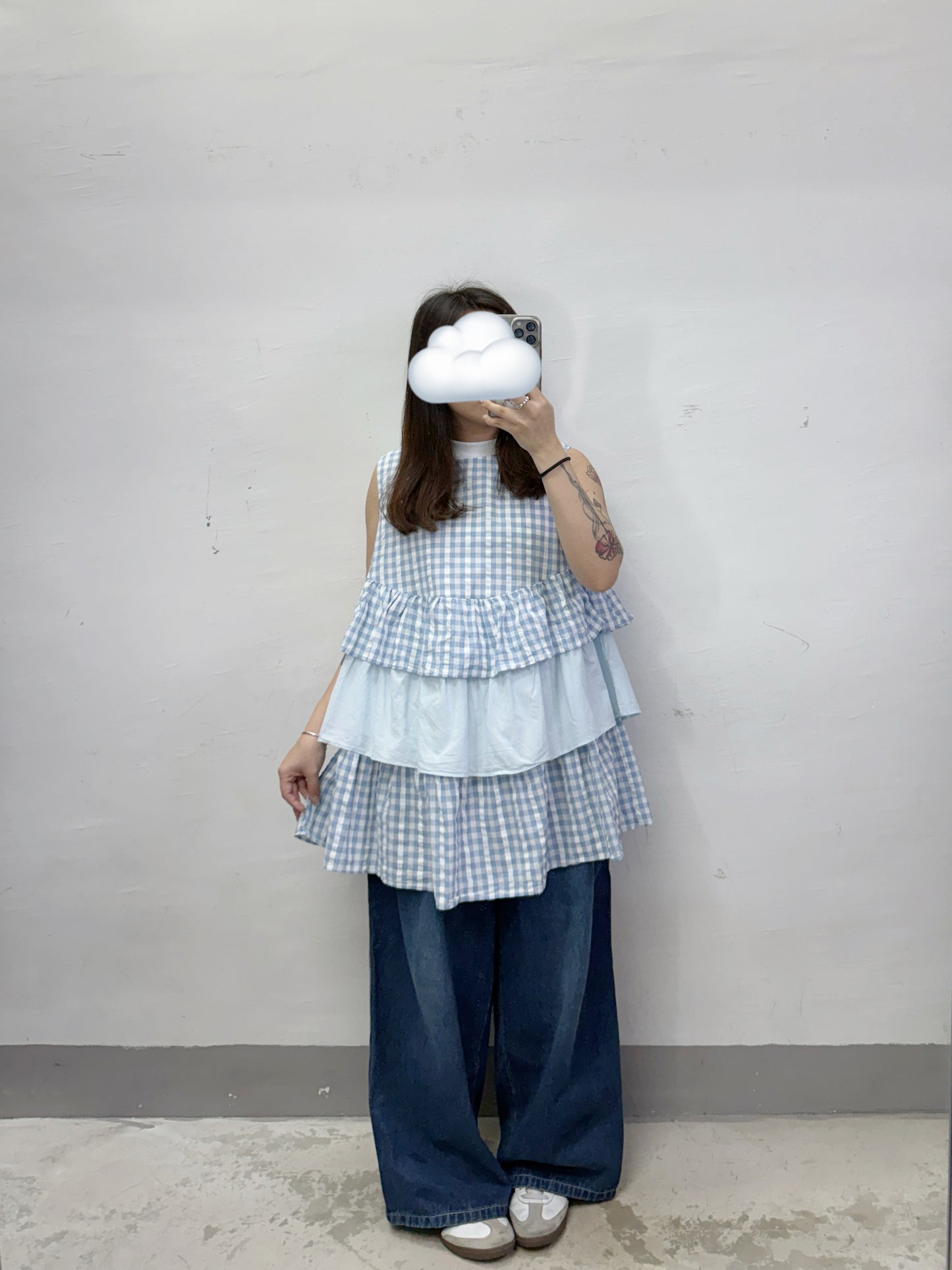 【SALE】層次ruffle邊拼布背心丨2 col