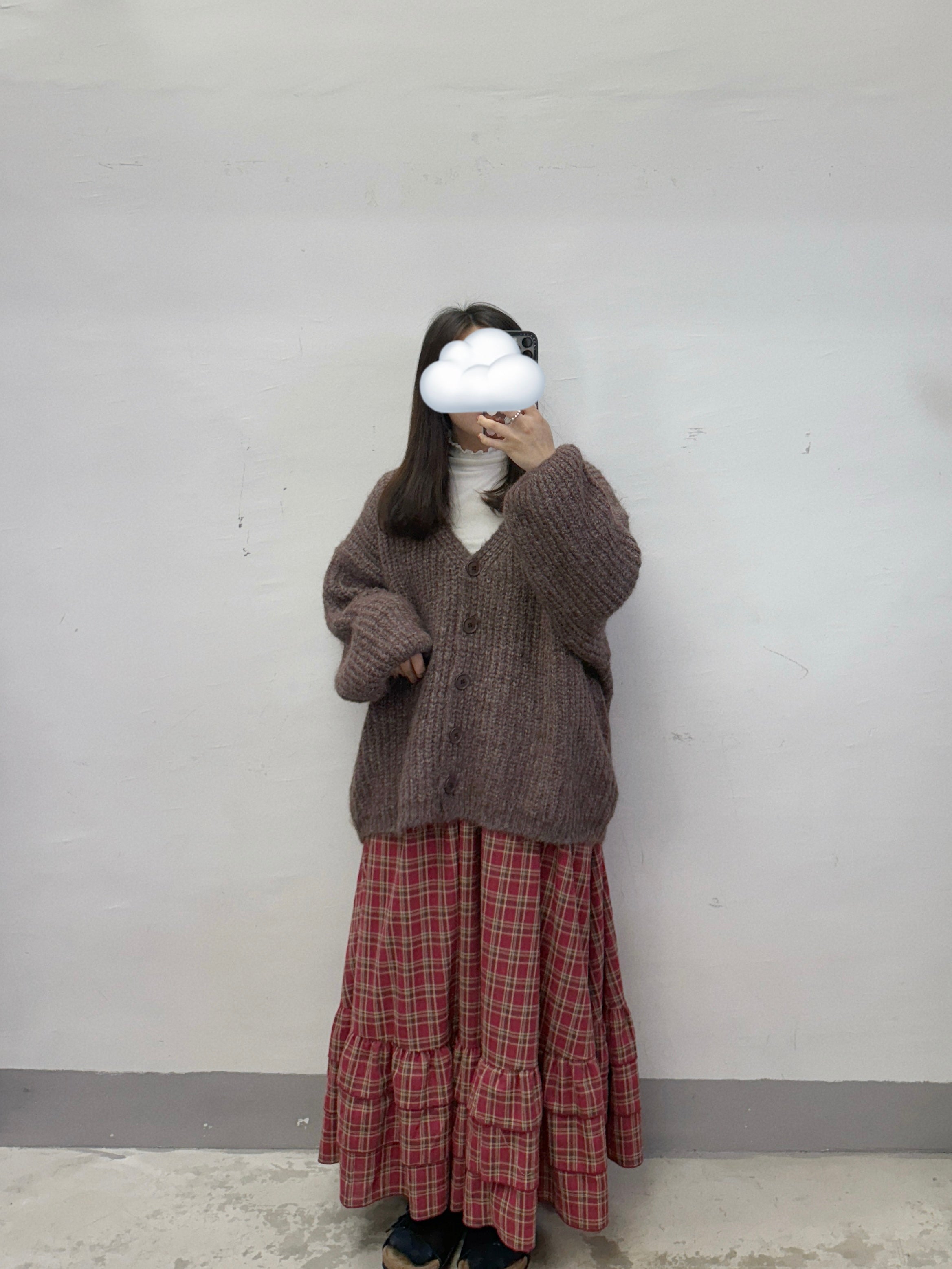 【SALE】v領針織冷外套丨灰