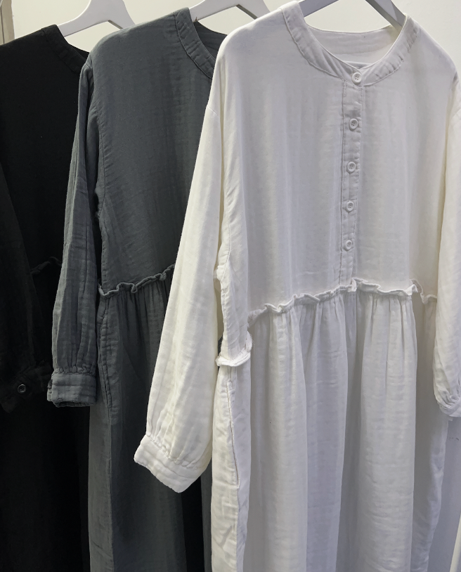 【SALE】ruffle邊ops|白
