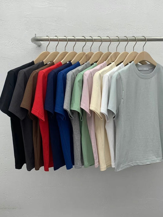【SALE】basic tee|粉 淺綠