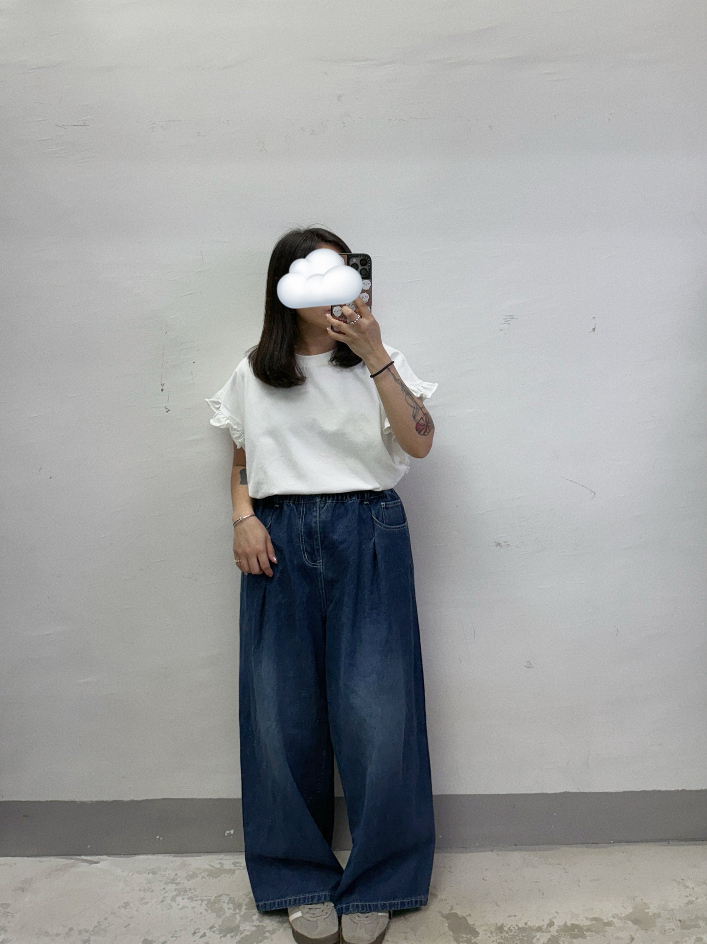 ruffle邊翼袖top丨3 col