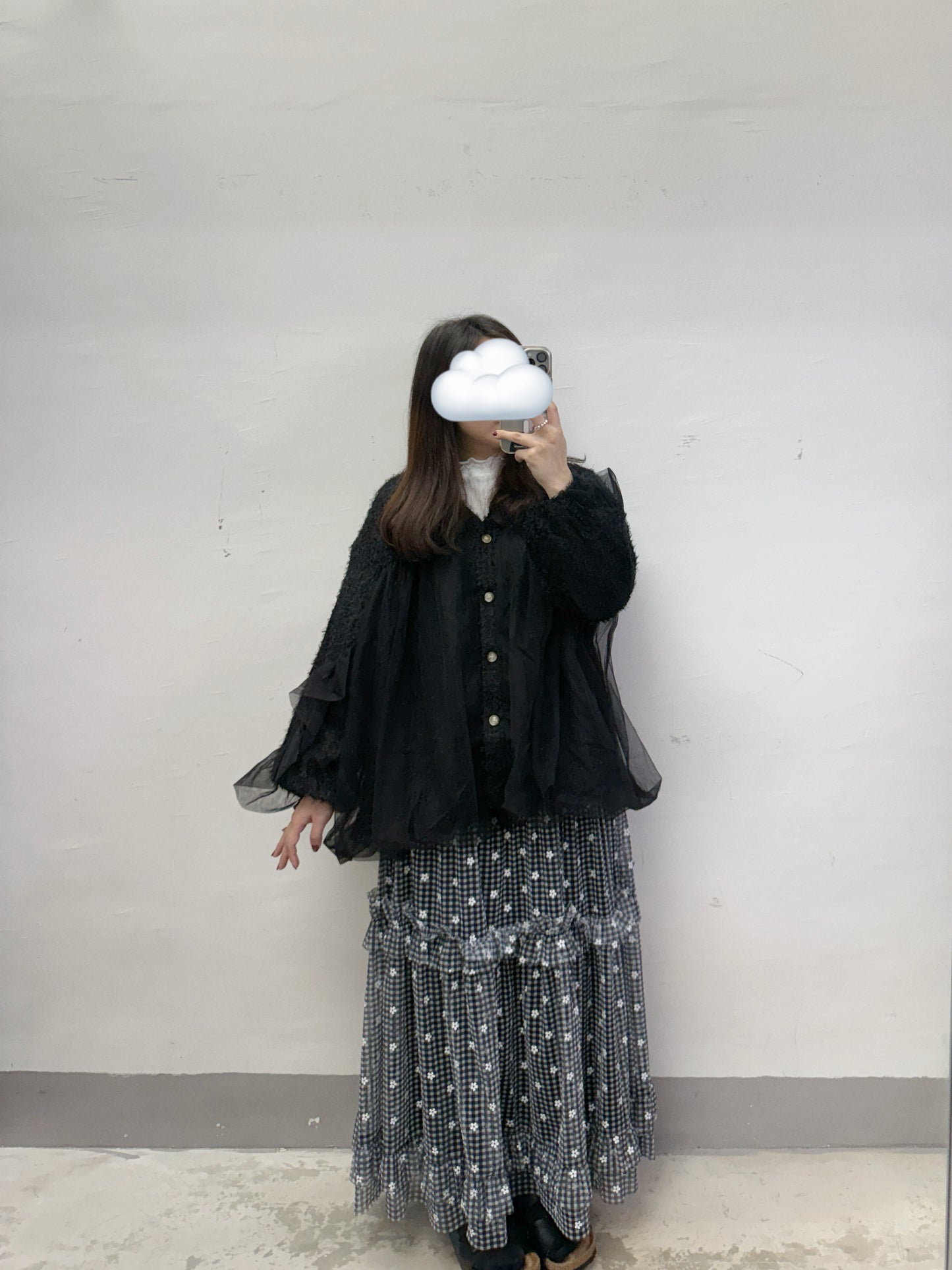 【新品優惠】印花拼格紋紗紗半身裙丨4 col