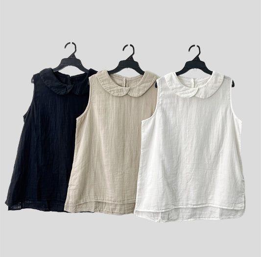 【SALE】bb領背心|灰 黑