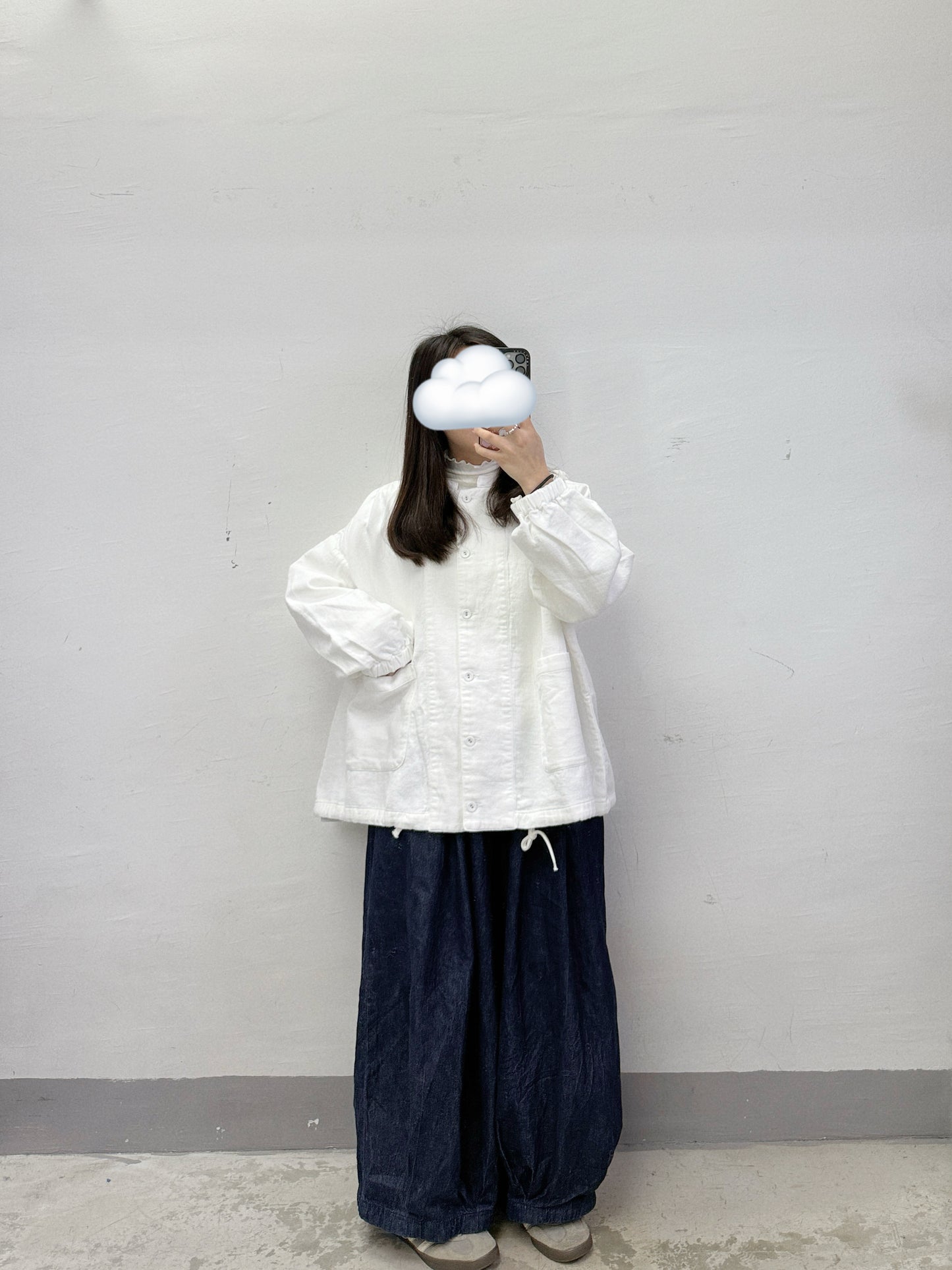 【SALE】棉料束袖口袋外套丨杏 灰