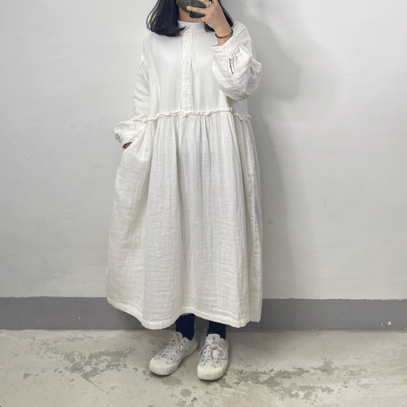 【SALE】ruffle邊ops|白