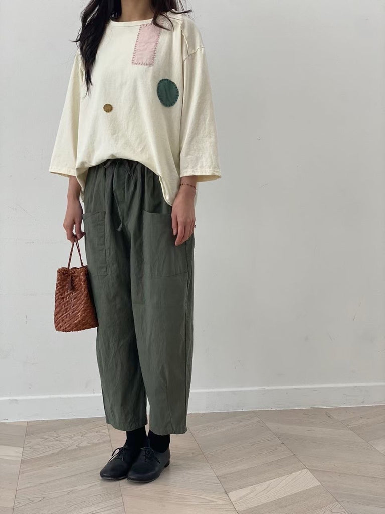 【SALE】日系拼布top|奶油