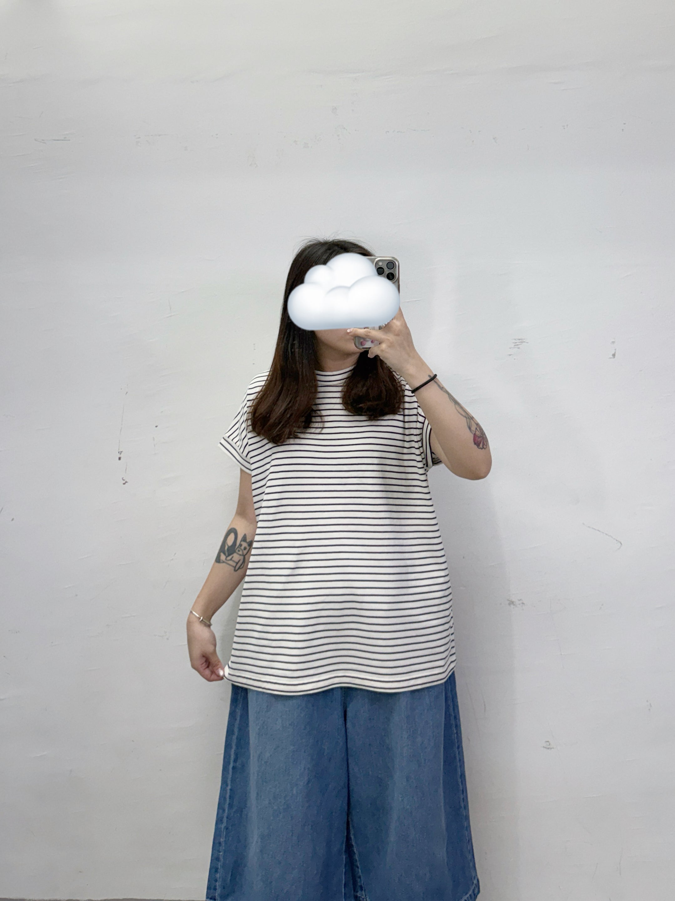 【SALE】翼袖間紋上衣丨白