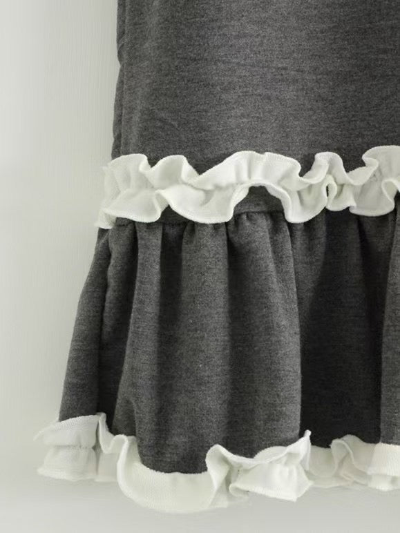 【SALE】ruffle邊棉質背心丨深綠