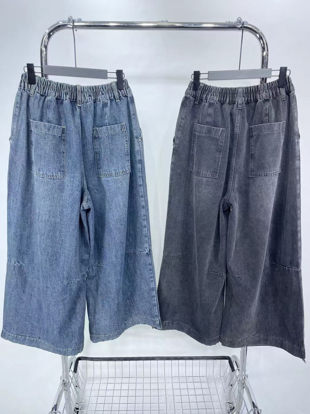 【SALE】洗水色可束腳牛仔褲|2 col