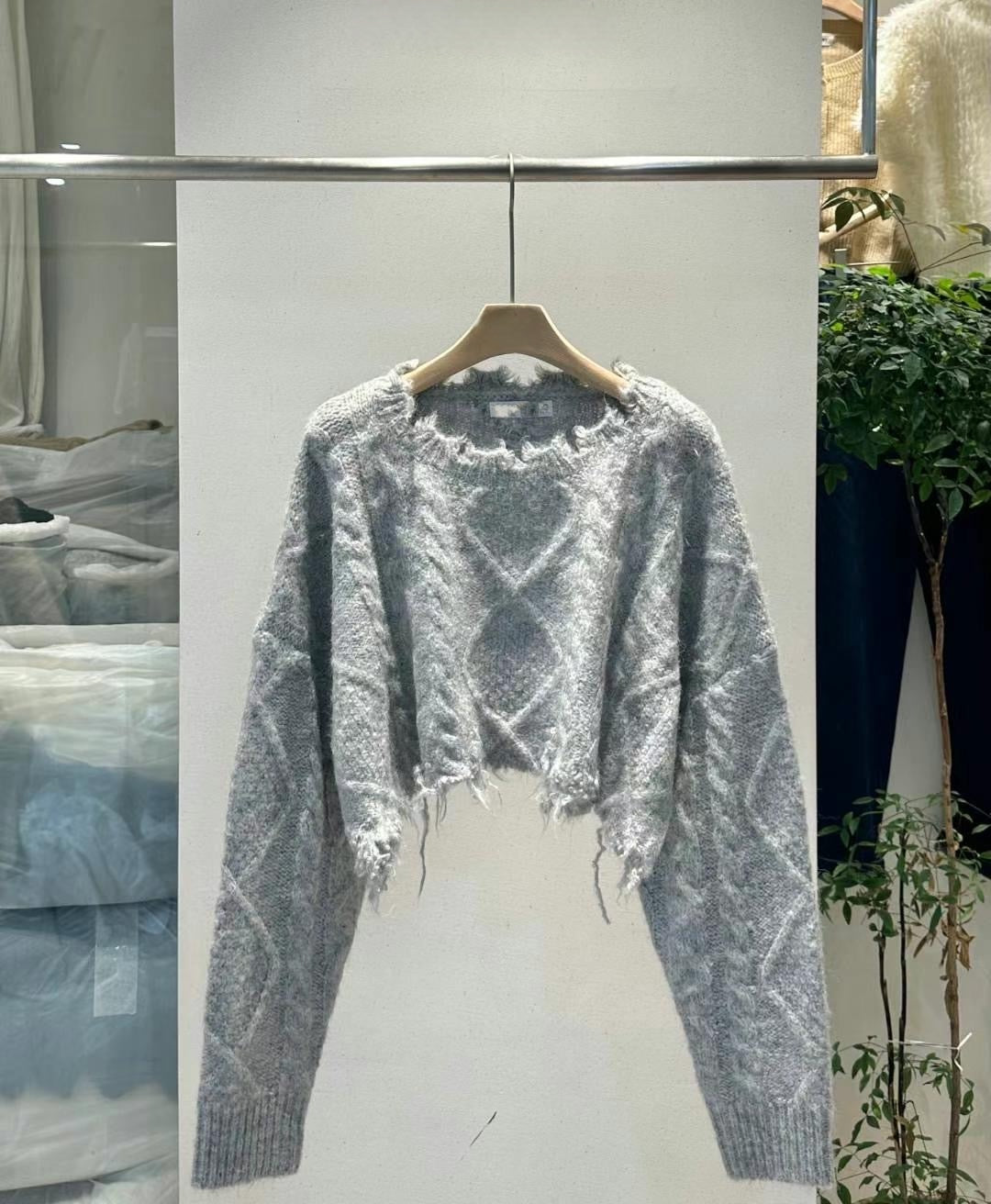 【SALE】麻花紋短款冷衫|4 col