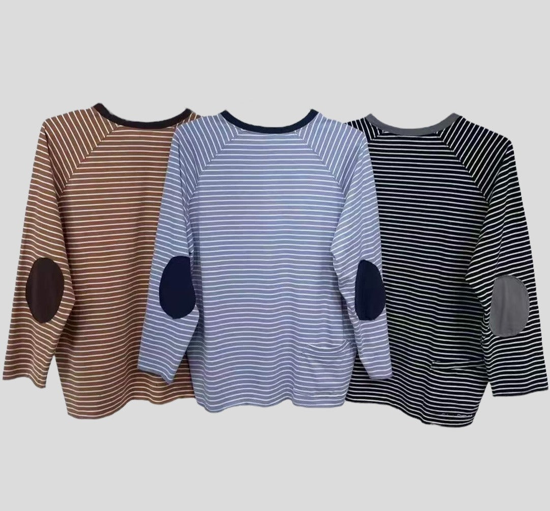 【SALE】補紋條子top|3 col