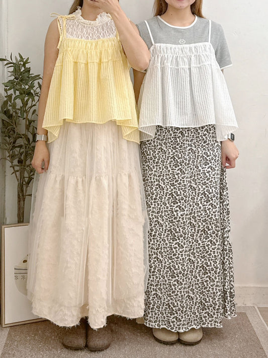 格紋綁帶外搭丨灰