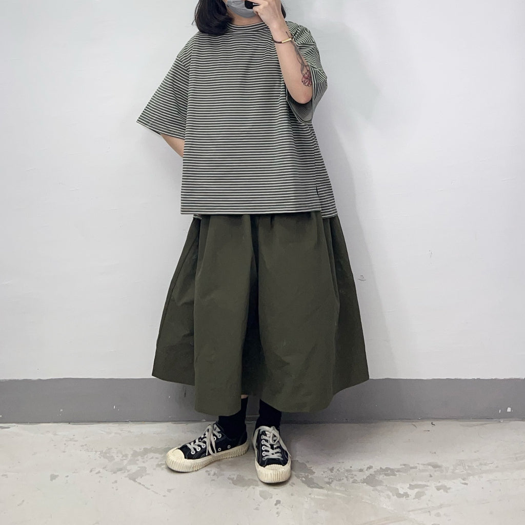 【SALE】嗦嗦料跣水料全橡筋百褶半身裙|灰