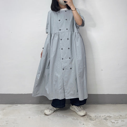 【SALE】圓領排鈕恤ops|白