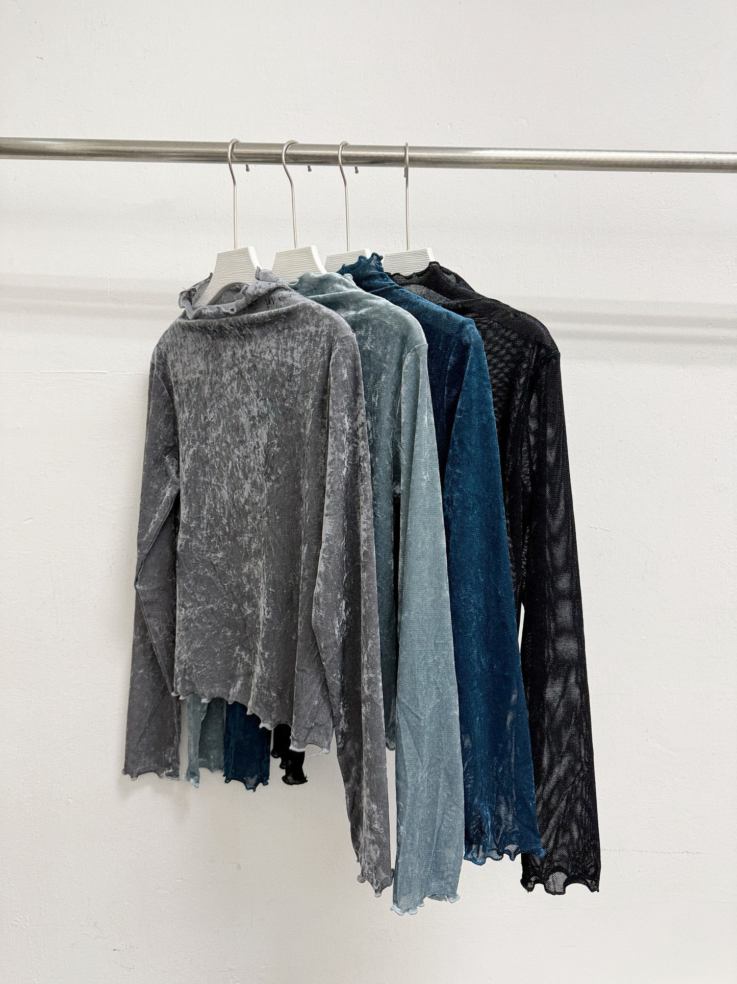 【新品優惠】絲絨微透打底top(可穿指)丨4 col