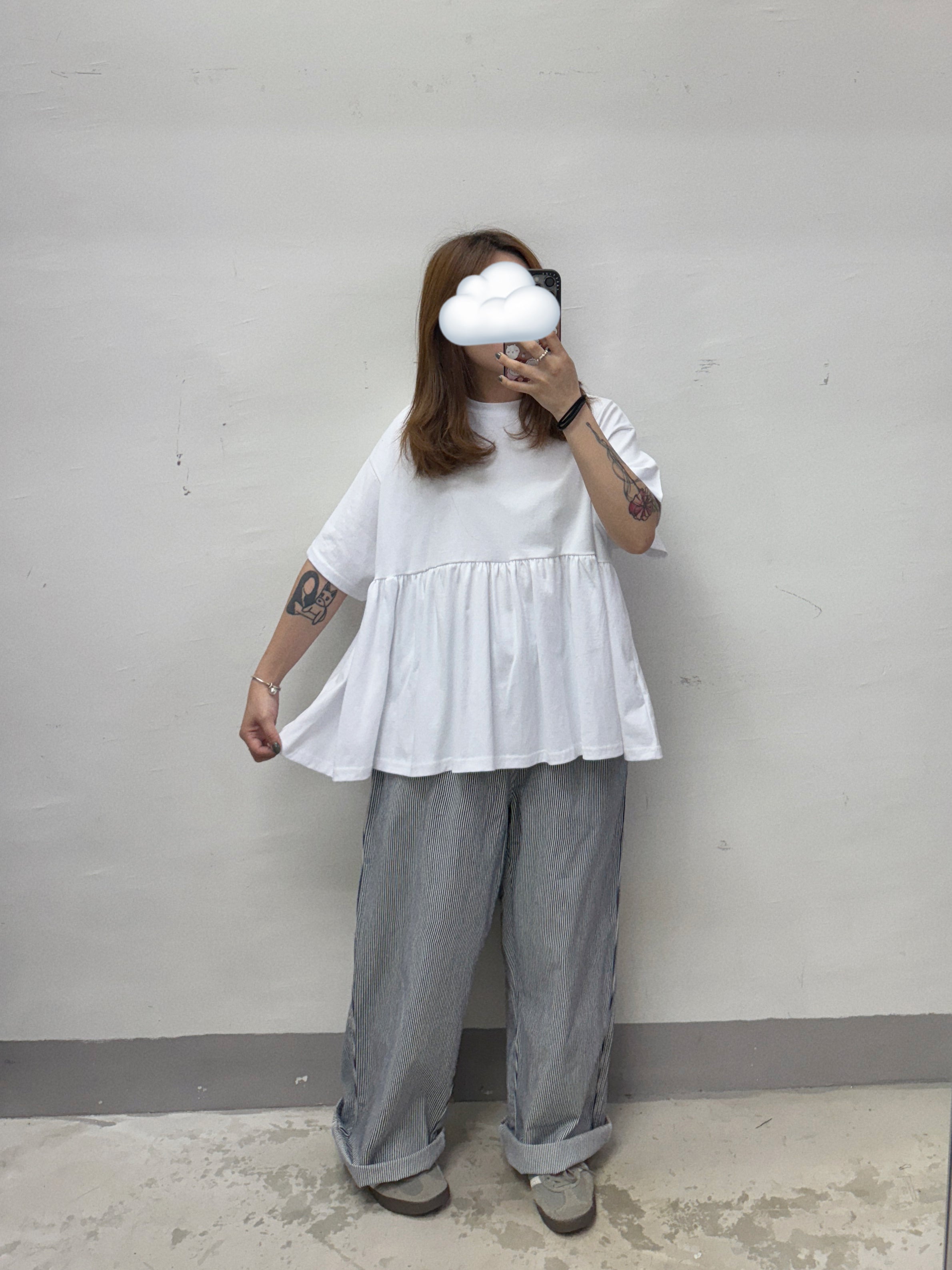 間條直筒闊褲丨2 col