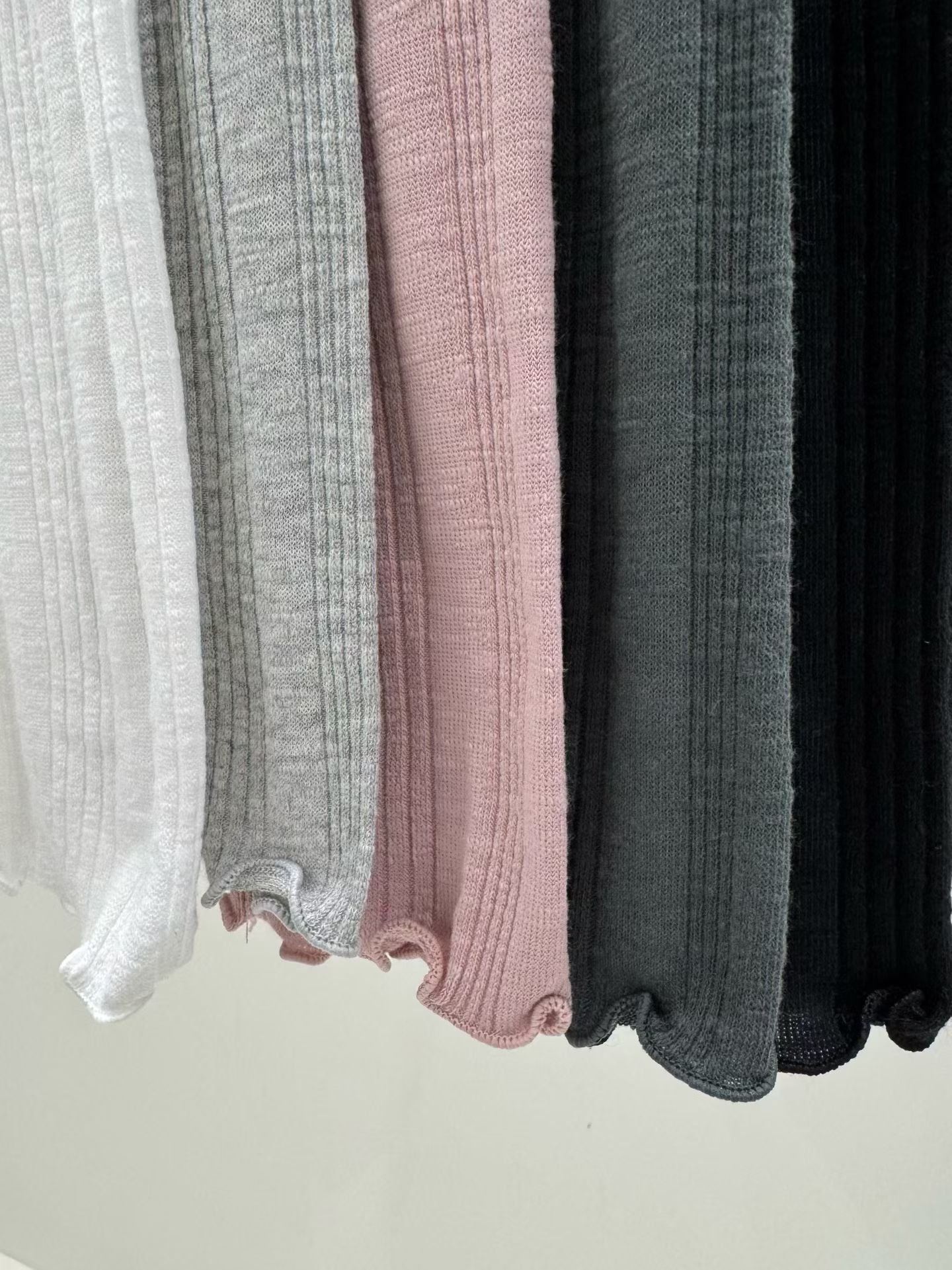 暗紋圓領basic top丨5 col