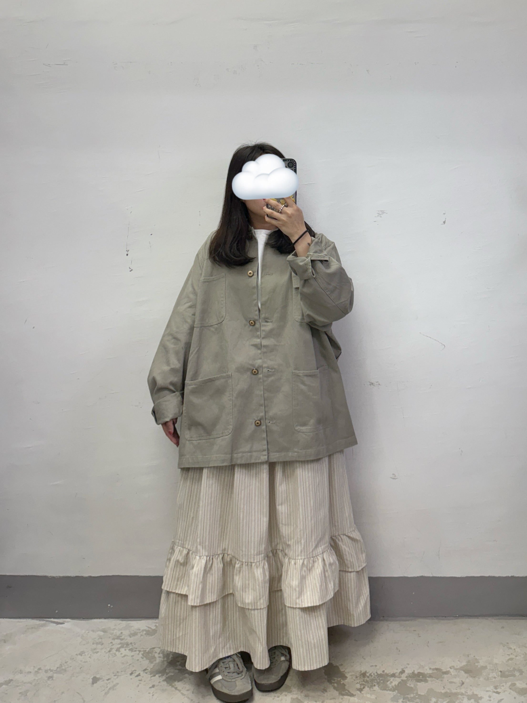 拼色領口斜布外套丨2 col