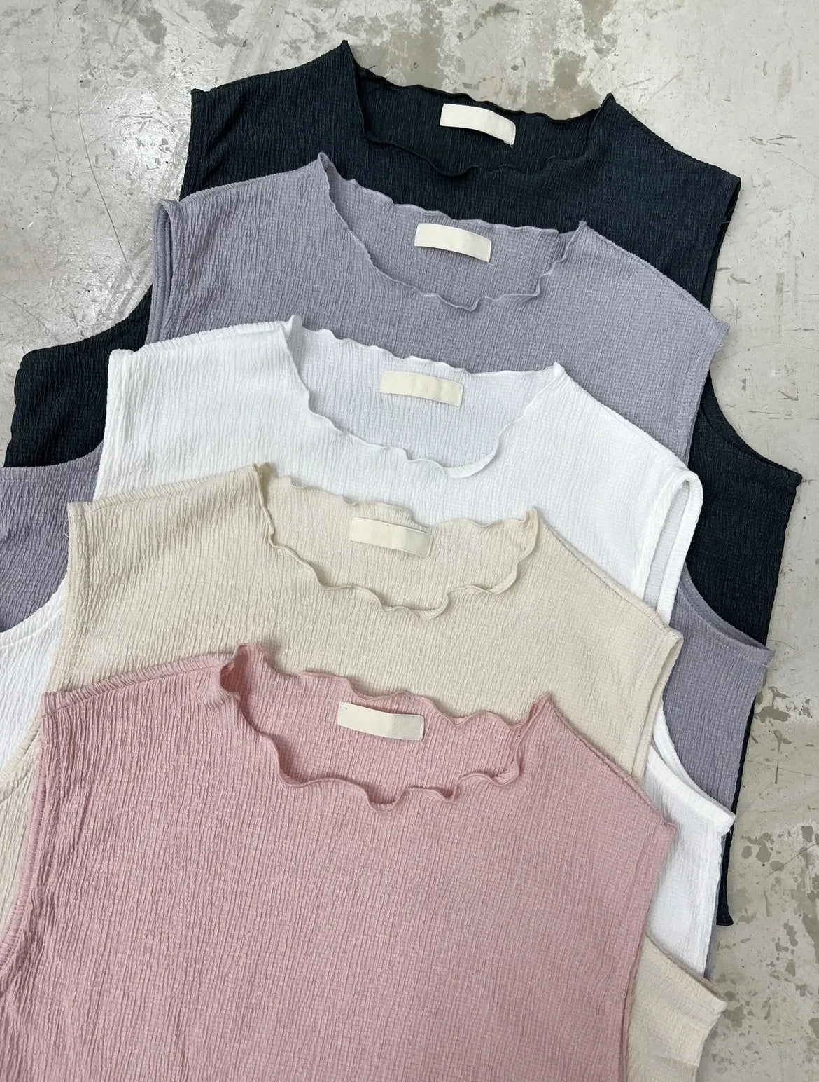 Comeback！木耳領樹紋背心打底｜5 col