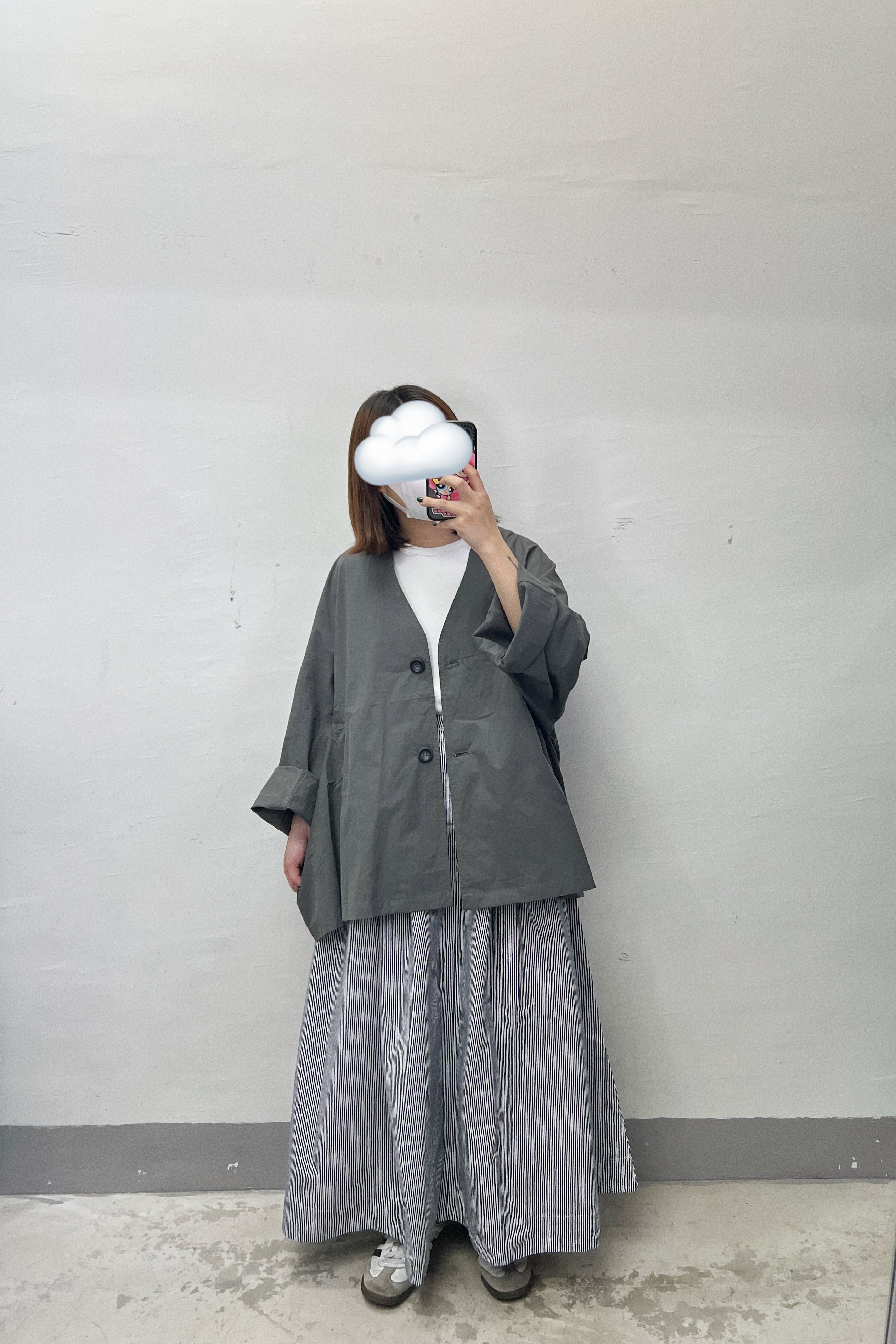 推!嗦嗦料V領外套｜灰